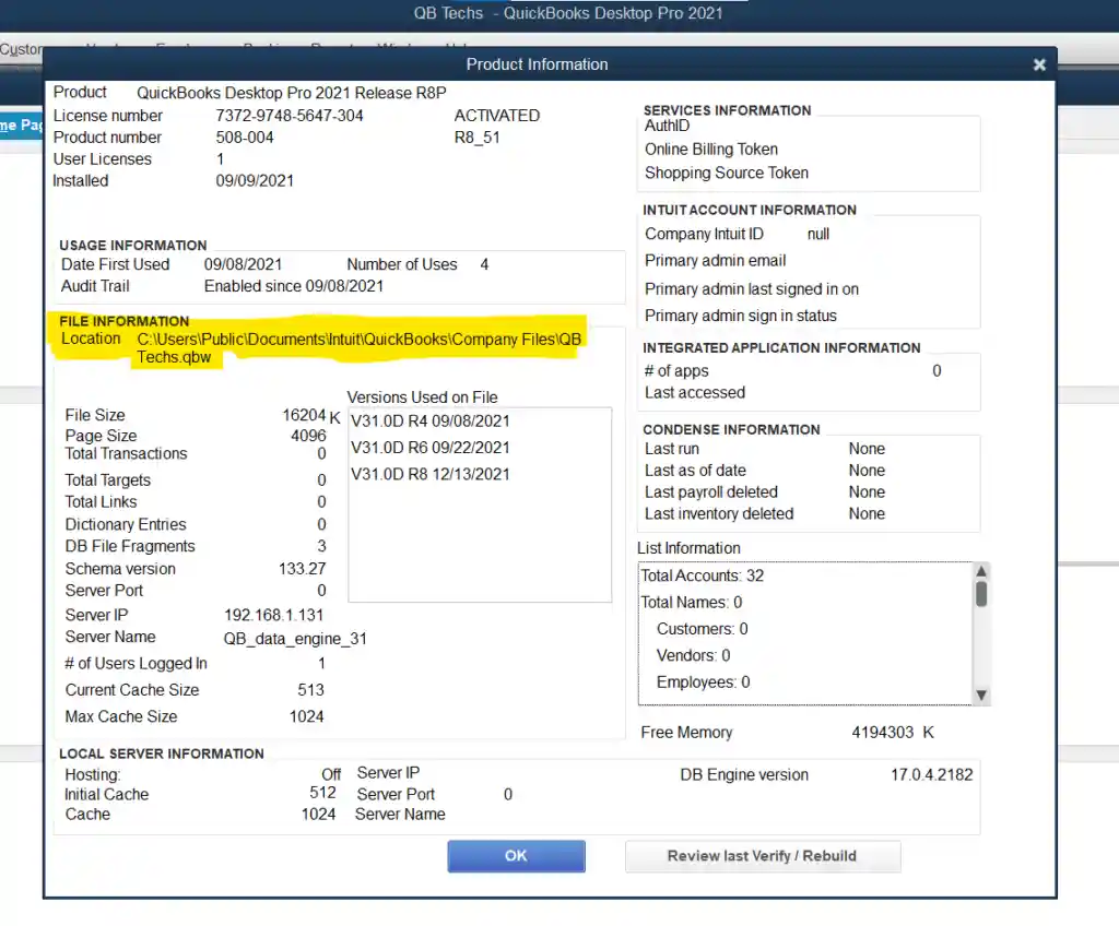 Company File Location In Quickbooks